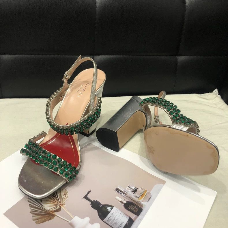 Gucci Gucci Embellished Leather Sandals - dmc Size US 6.5 / EU 39-40 - 3 Thumbnail