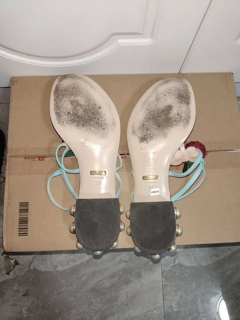 Gucci Gucci Strawberry Design Sandals - dmc Size US 6.5 / EU 39-40 - 6 Thumbnail