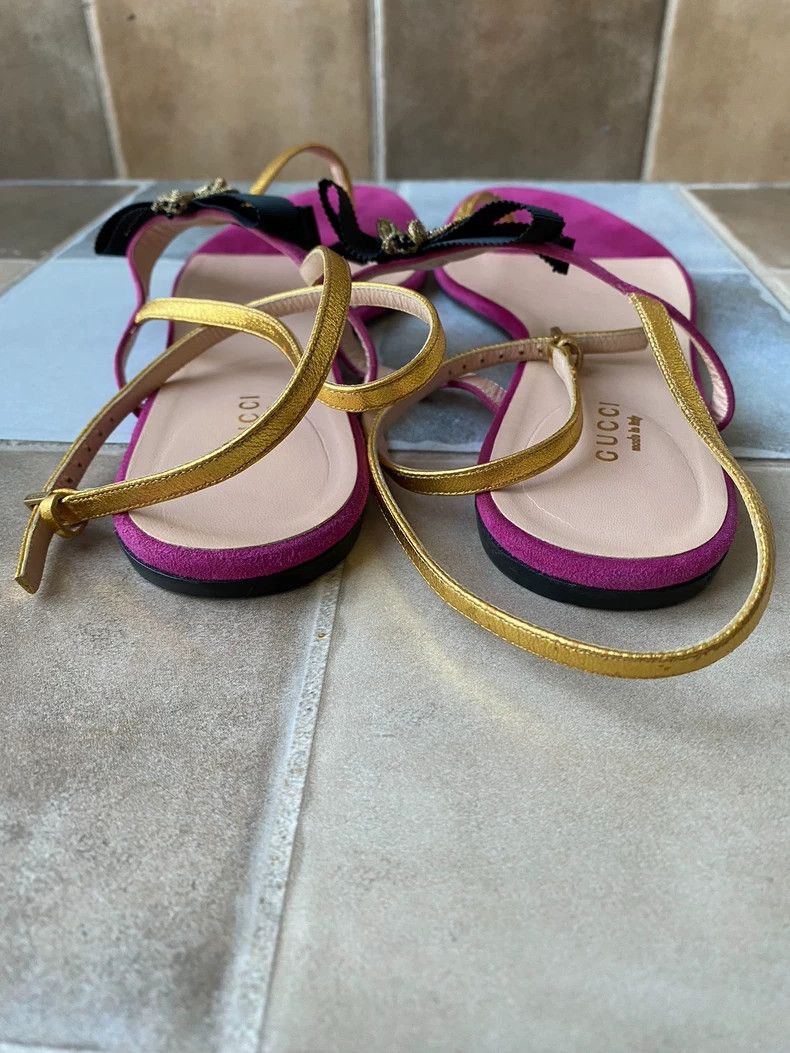 Gucci Gucci Purple Flat Sandals - dmc Size US 8.5 / EU 41-42 - 3 Thumbnail