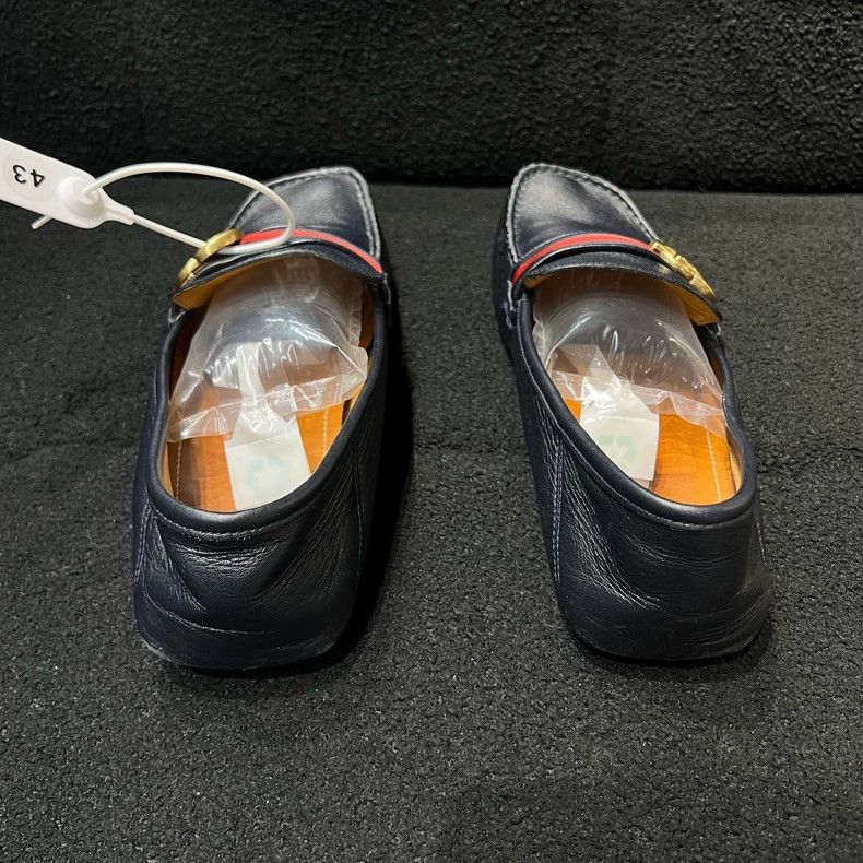 Gucci Gucci Leather Loafers with Web Stripe - dmc Size US 9 / EU 42 - 5 Thumbnail