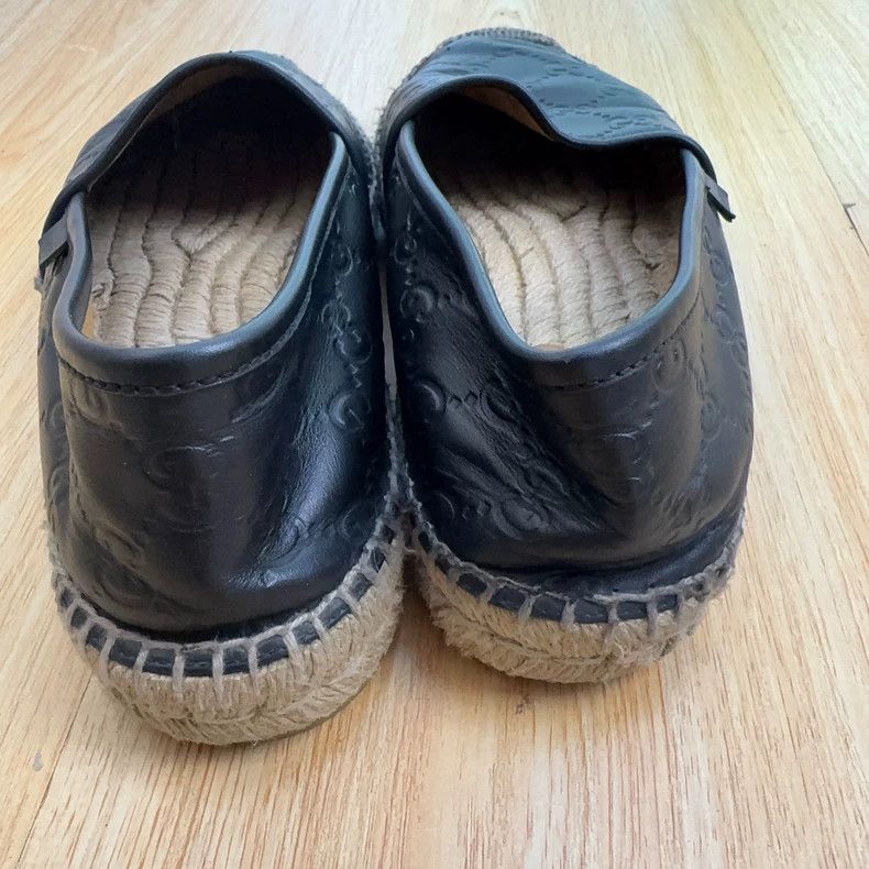 Gucci Gucci Leather Espadrille Slip-On Shoes - dmc Size US 7.5 / EU 40-41 - 3 Thumbnail