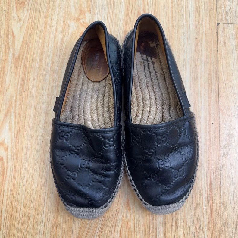 Gucci Gucci Leather Espadrille Slip-On Shoes - dmc Size US 7.5 / EU 40-41 - 2 Thumbnail