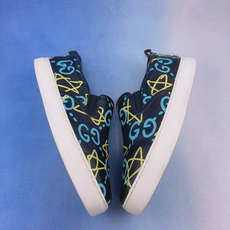 Gucci Gucci Black Logo Slip-On Fashion Sneakers - dmc Size US 10.5 / EU 43-44 - 3 Thumbnail