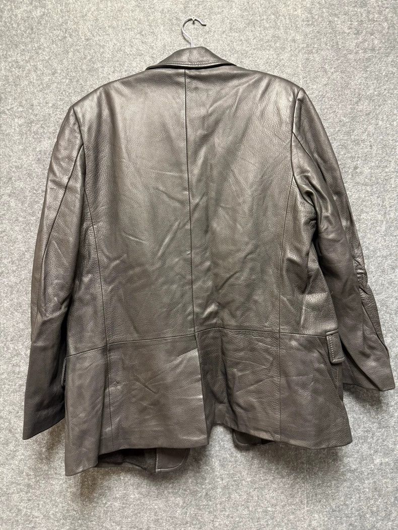 Loewe LOEWE Gray Lambskin Leather Jacket - dmc Size US XL / EU 56 / 4 - 4 Thumbnail
