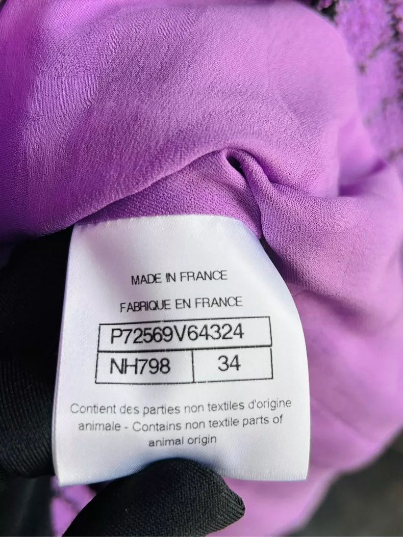Chanel Chanel 22S Purple Plaid Button Jacket - dmc Size US S / EU 44-46 / 1 - 5 Thumbnail