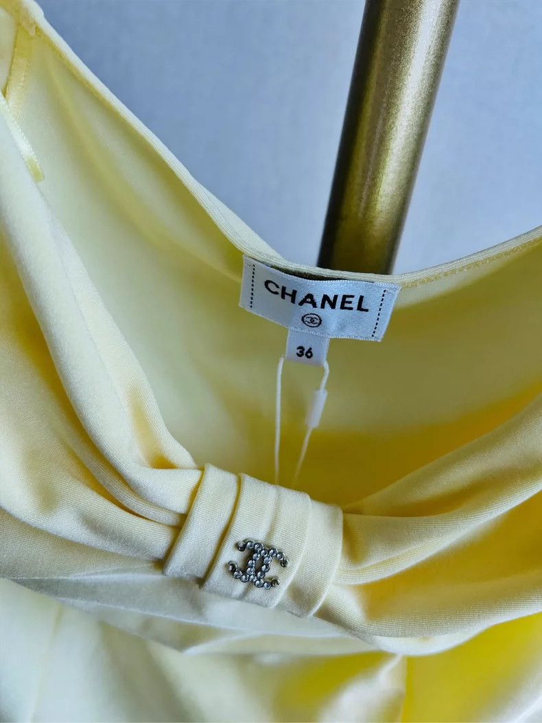 Chanel Chanel 23S Yellow Strapless Top - dmc Size US M / EU 48-50 / 2 - 4 Thumbnail