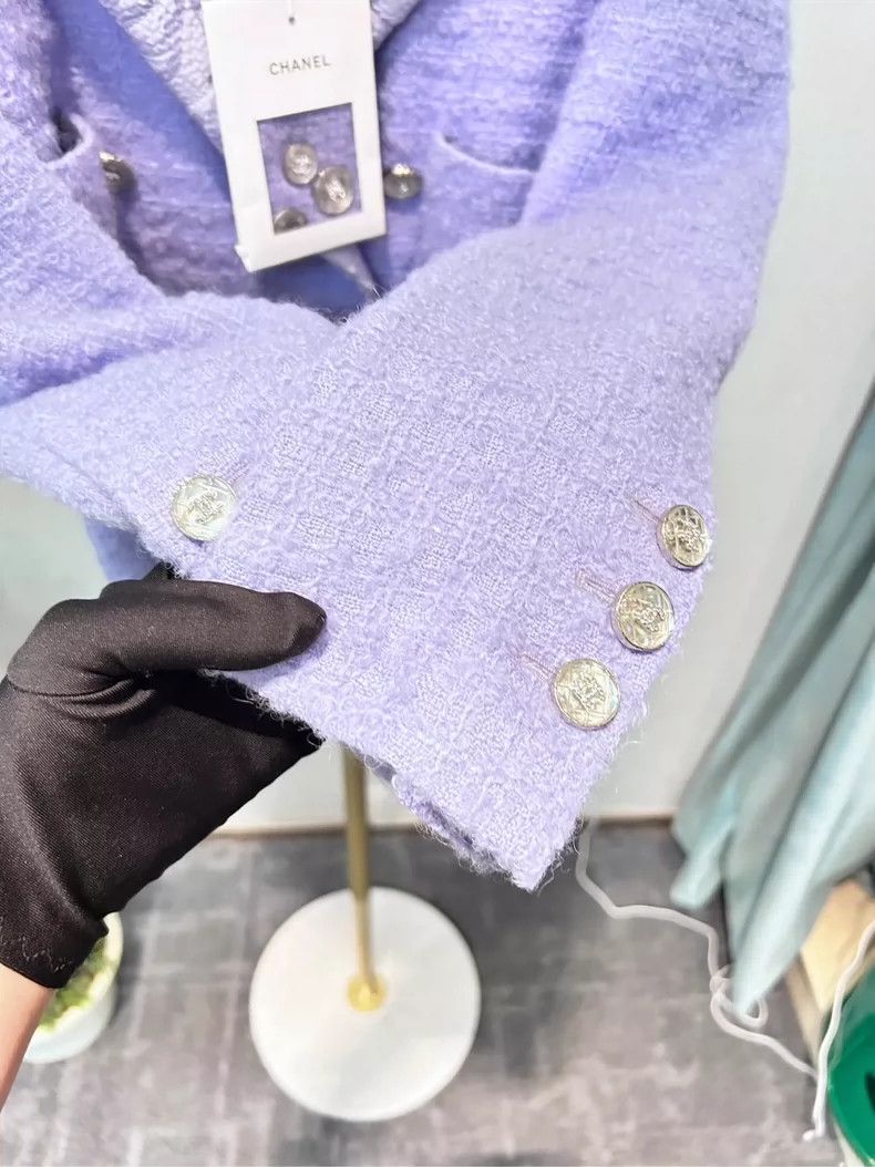 Chanel Chanel 22 Purple Tweed Jacket - dmc Size US S / EU 44-46 / 1 - 2 Thumbnail