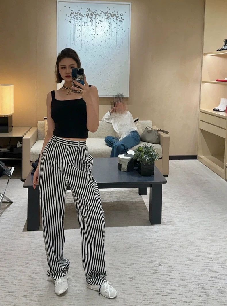 Chanel Chanel Coco Beach Vertical Stripe Wide-Leg Pants - dmc Size US 34 / EU 50 - 8 Thumbnail