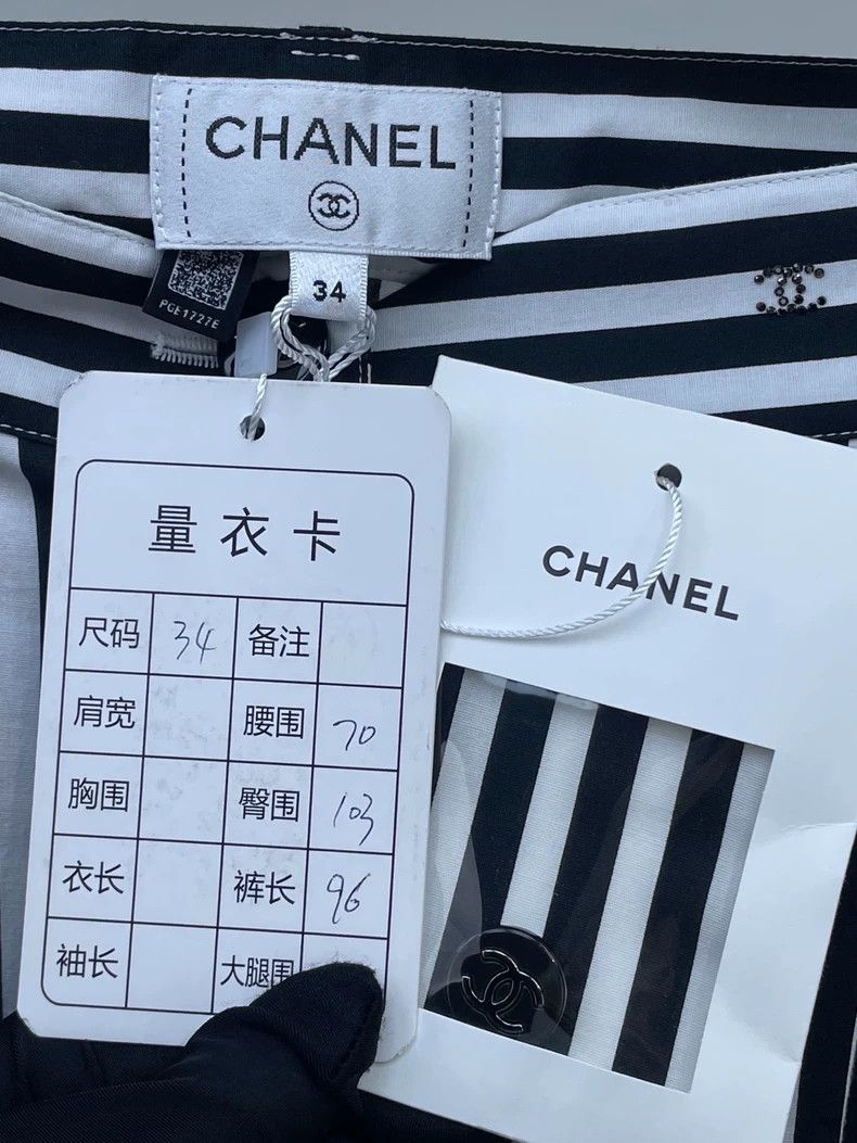 Chanel Chanel Coco Beach Vertical Stripe Wide-Leg Pants - dmc Size US 34 / EU 50 - 6 Thumbnail