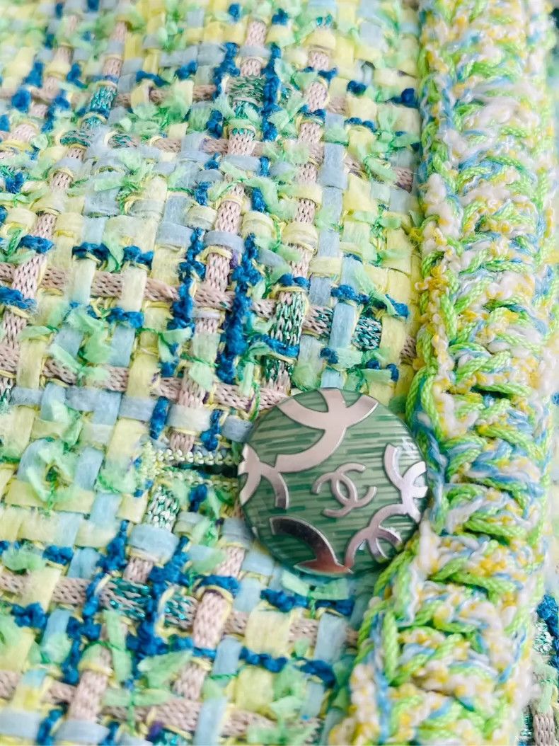 Chanel Chanel 2019 Green Tweed Jacket - dmc Size US S / EU 44-46 / 1 - 5 Thumbnail