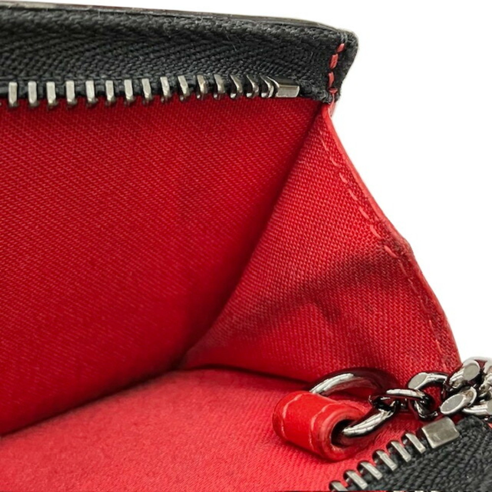 Christian Louboutin Christian Louboutin coin and business card holder/card case in black red leather for men women Size ONE SIZE - 20 Thumbnail