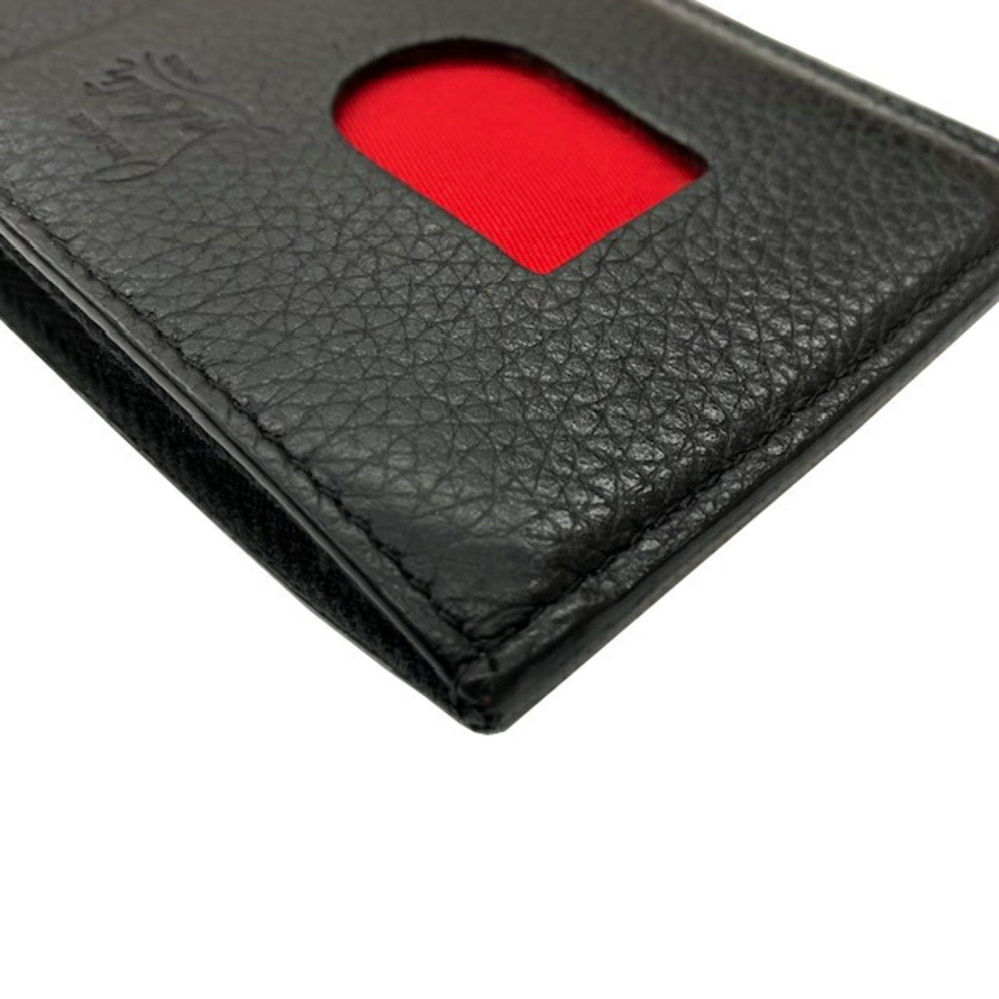Christian Louboutin Christian Louboutin coin and business card holder/card case in black red leather for men women Size ONE SIZE - 9 Thumbnail