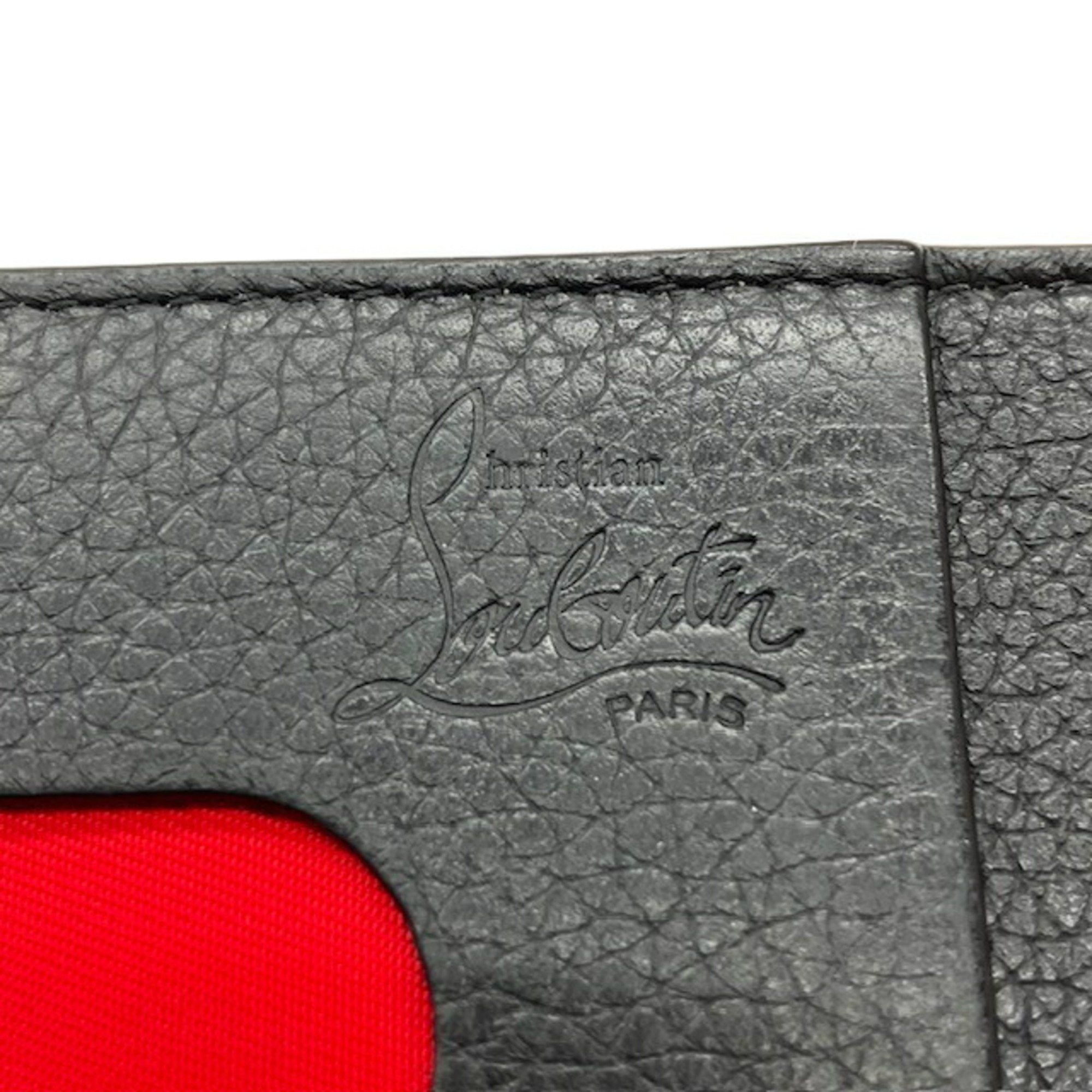 Christian Louboutin Christian Louboutin coin and business card holder/card case in black red leather for men women Size ONE SIZE - 12 Thumbnail