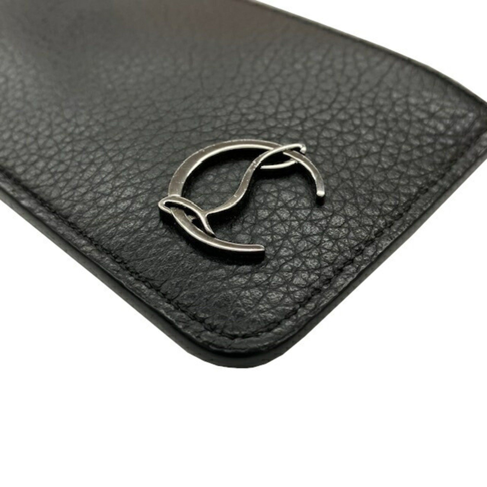 Christian Louboutin Christian Louboutin coin and business card holder/card case in black red leather for men women Size ONE SIZE - 3 Thumbnail
