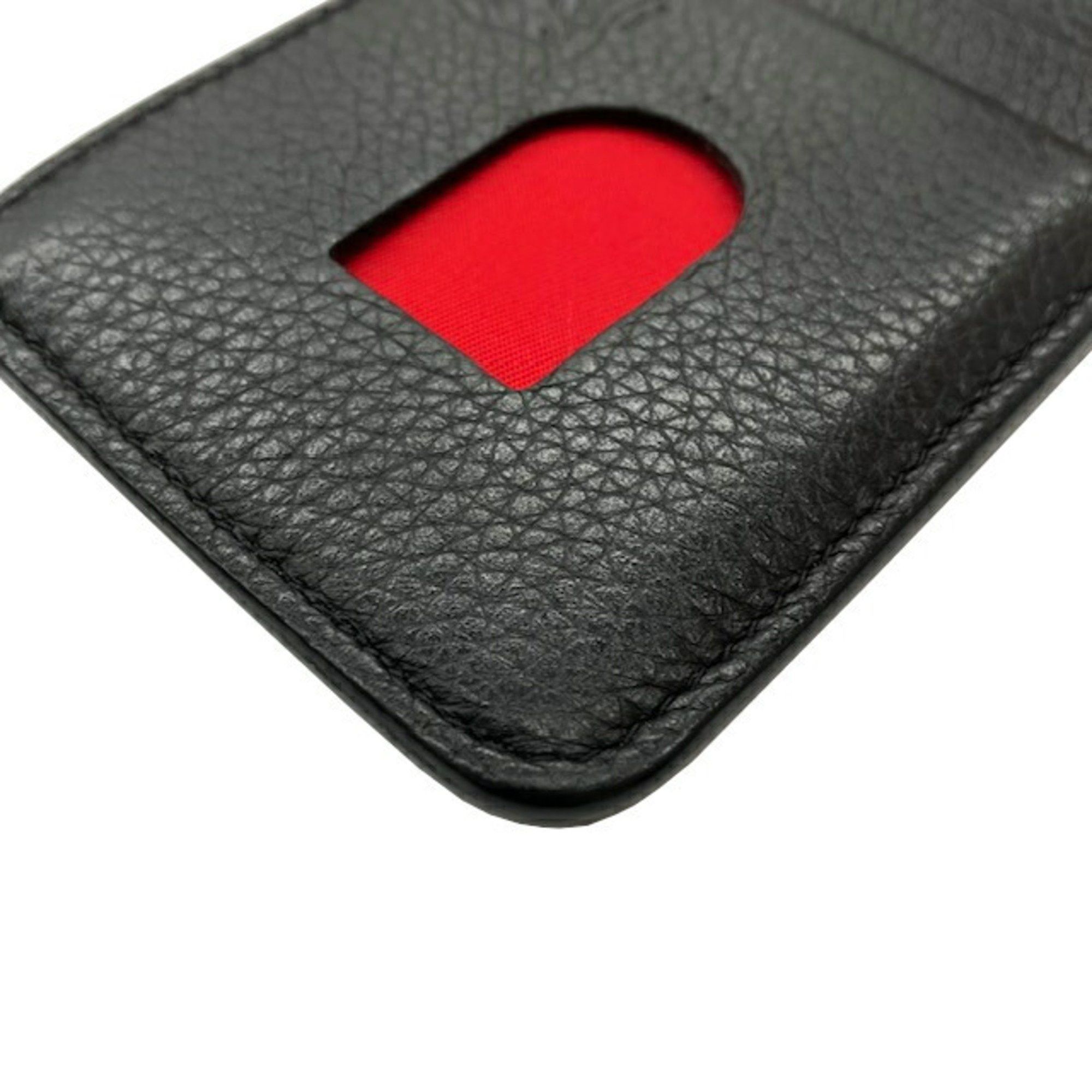 Christian Louboutin Christian Louboutin coin and business card holder/card case in black red leather for men women Size ONE SIZE - 8 Thumbnail