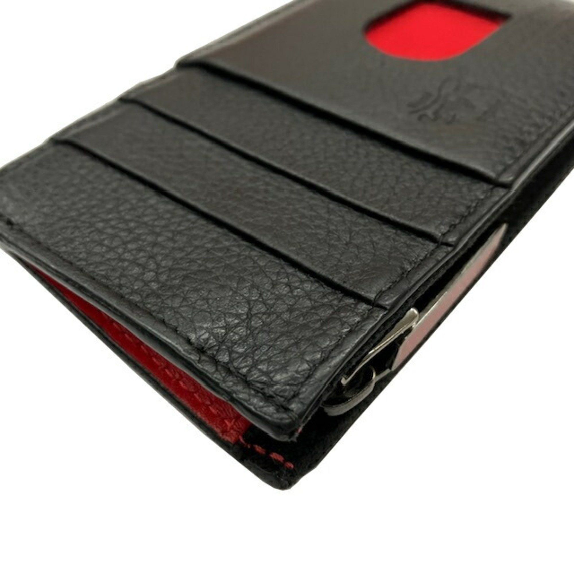 Christian Louboutin Christian Louboutin coin and business card holder/card case in black red leather for men women Size ONE SIZE - 10 Thumbnail