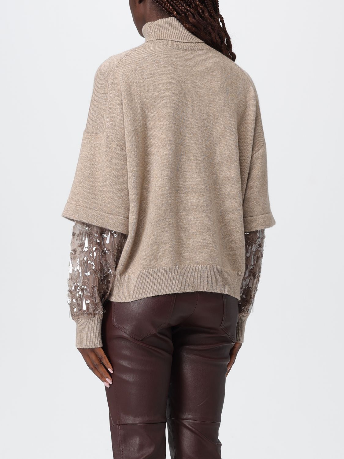 Brunello Cucinelli Brunello Cucinelli Sweater Woman Beige Size S / US 4 / IT 40 - 3 Thumbnail