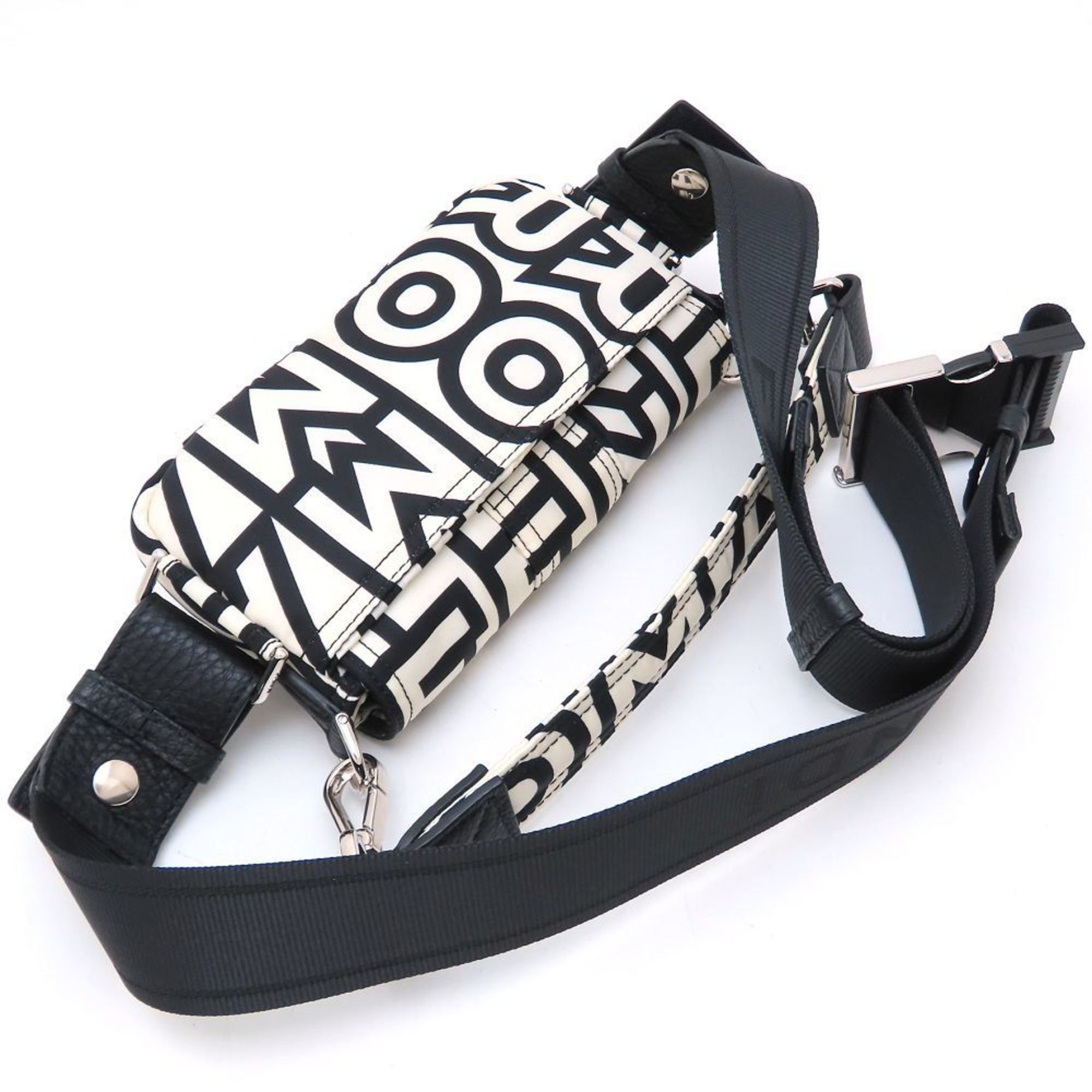 Fendi FENDI Bucket Mini Phone Case 7AS138, Marc Jacobs Collaboration, 2-Way Nylon, Black and White, Women's, 352672 Size ONE SIZE - 3 Thumbnail