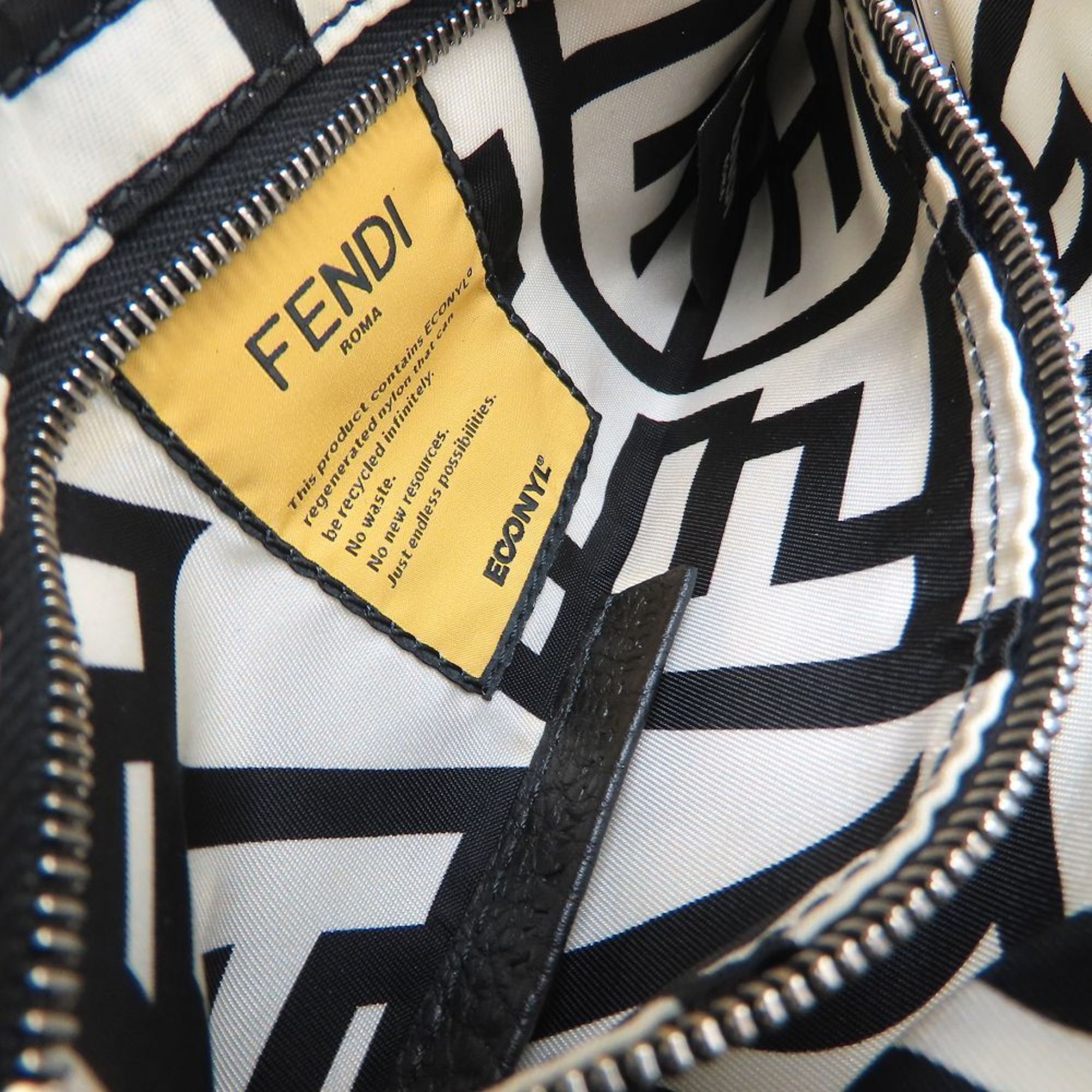 Fendi FENDI Bucket Mini Phone Case 7AS138, Marc Jacobs Collaboration, 2-Way Nylon, Black and White, Women's, 352672 Size ONE SIZE - 7 Thumbnail
