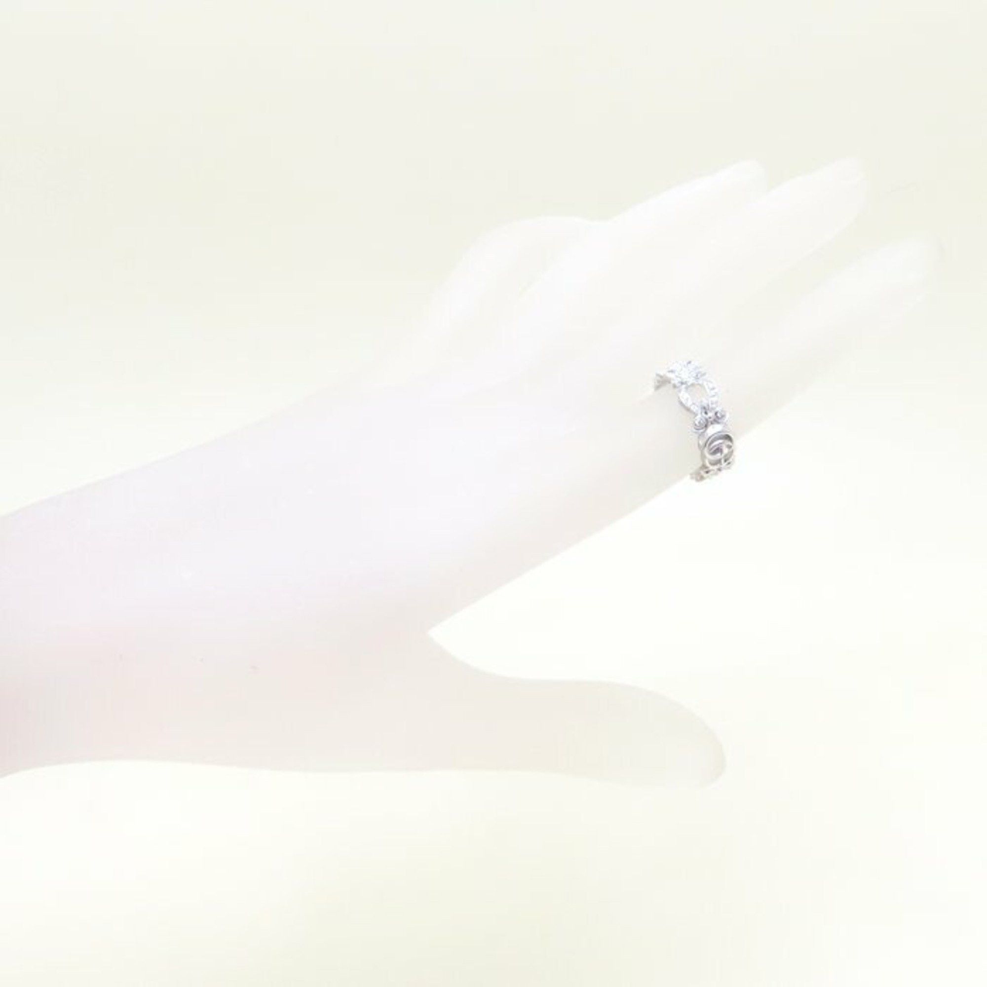 Gucci GUCCI Flora Ring, Diamond, #8, Flower Motif, 18K White Gold, Women's, 294308 Size ONE SIZE - 2 Thumbnail