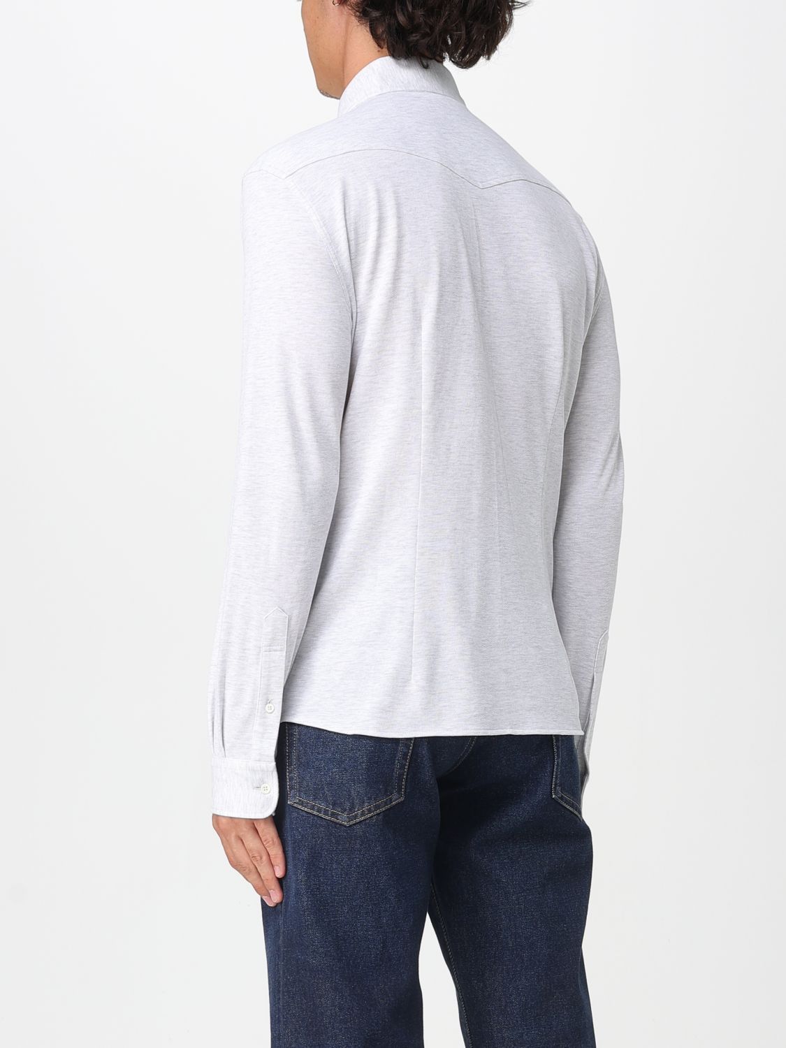 Brunello Cucinelli Brunello Cucinelli Shirt Men Grey Size US XL / EU 56 / 4 - 3 Thumbnail