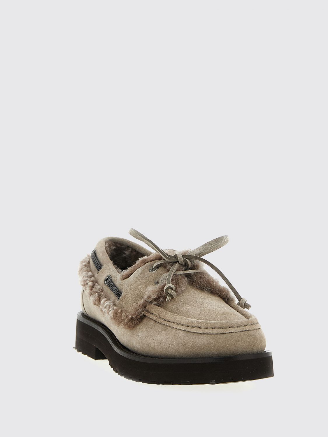 Brunello Cucinelli Brunello Cucinelli Loafers Woman Grey Size US 11 / IT 41 - 2 Thumbnail