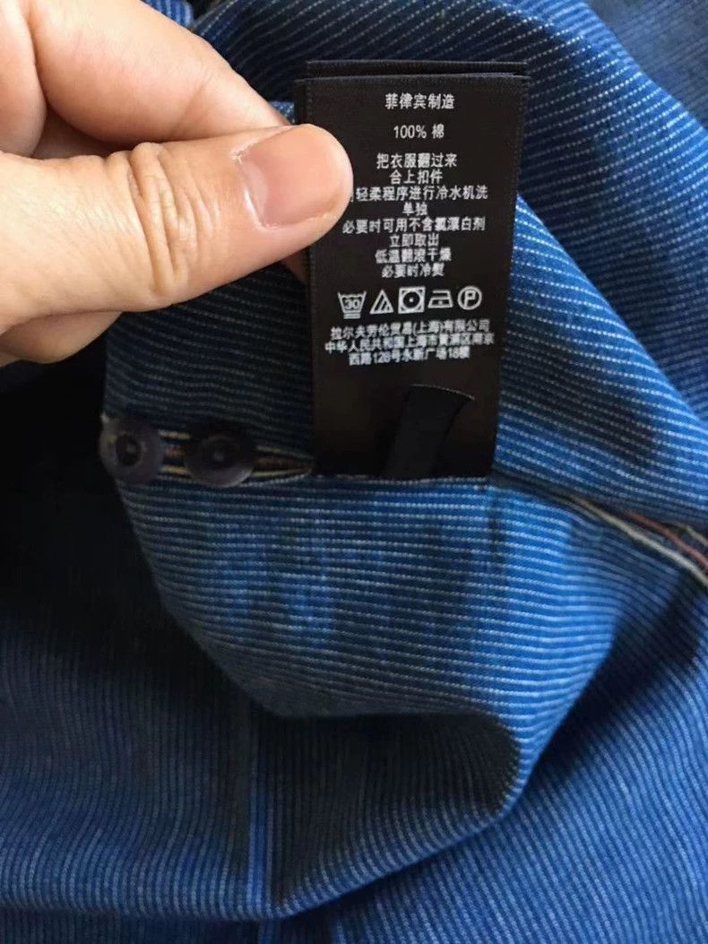 RRL Ralph Lauren RRL Blue Dyed Long Sleeve Shirt - dmc Size US M / EU 48-50 / 2 - 4 Thumbnail