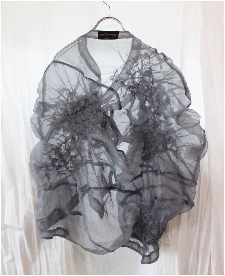Comme des Garcons COMME des GARCONS Gray Floral Design Top - dmc Size US M / EU 48-50 / 2 - 7 Thumbnail