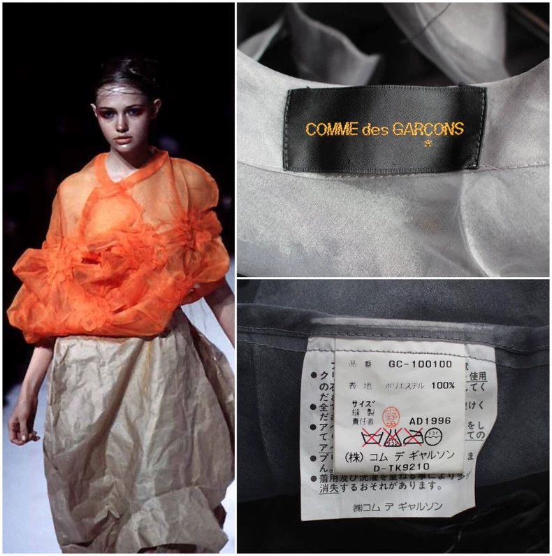 Comme des Garcons COMME des GARCONS Gray Floral Design Top - dmc Size US M / EU 48-50 / 2 - 8 Thumbnail