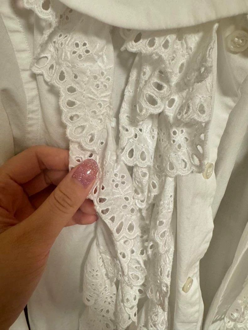 Comme des Garcons COMME des GARCONS White Ruffled Blouse - dmc Size US S / EU 44-46 / 1 - 4 Thumbnail