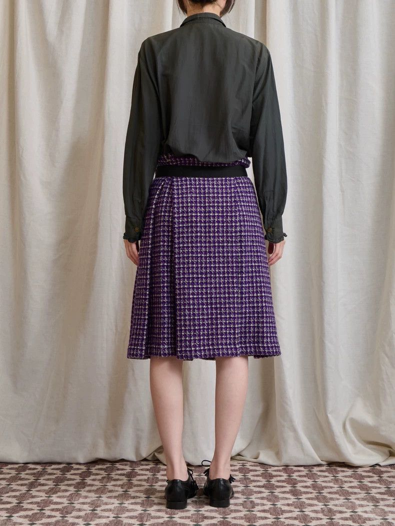Comme des Garcons COMME des GARÇONS Purple Plaid Skirt - dmc Size US 28 / EU 44 - 3 Thumbnail