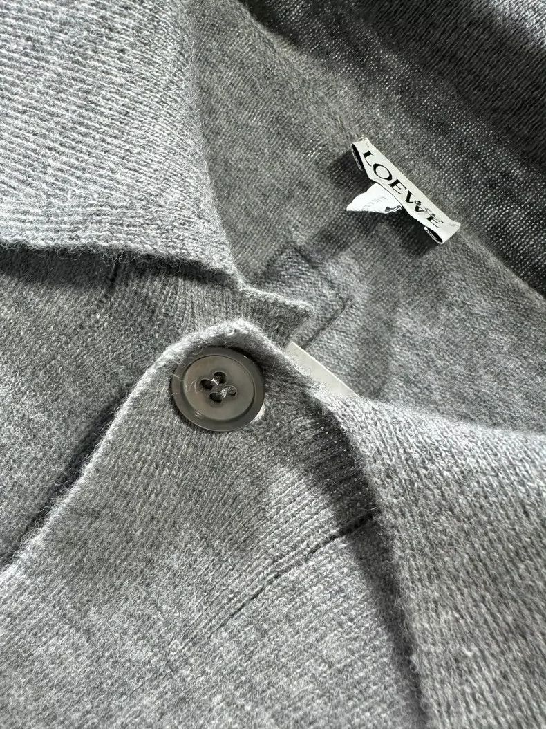 Loewe Loewe Men's Gray Wool Long Sleeve Cardigan - dmc Size US S / EU 44-46 / 1 - 2 Thumbnail