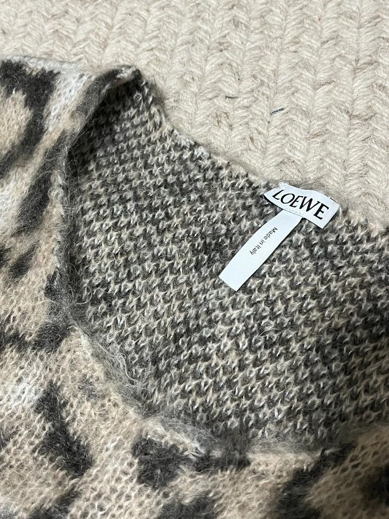 Loewe LOEWE Leopard Print U-Neck Mohair Sweater - dmc Size US S / EU 44-46 / 1 - 3 Thumbnail