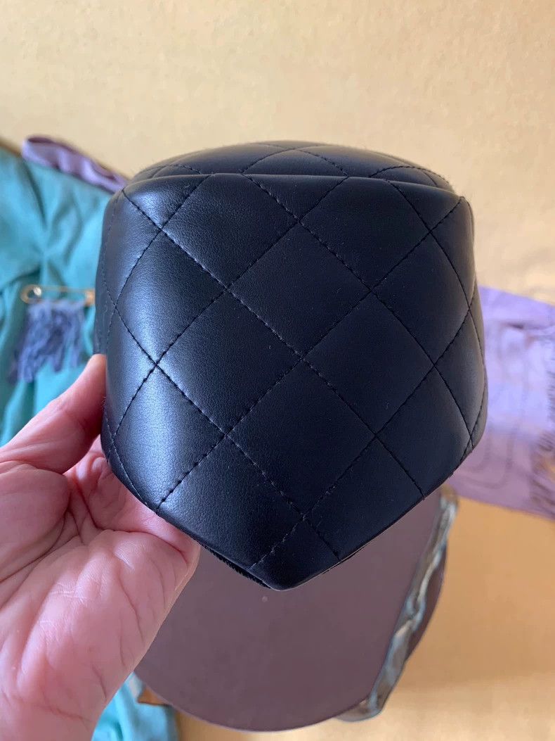 Loewe Loewe Black Leather Quilted Hat - dmc Size ONE SIZE - 5 Thumbnail