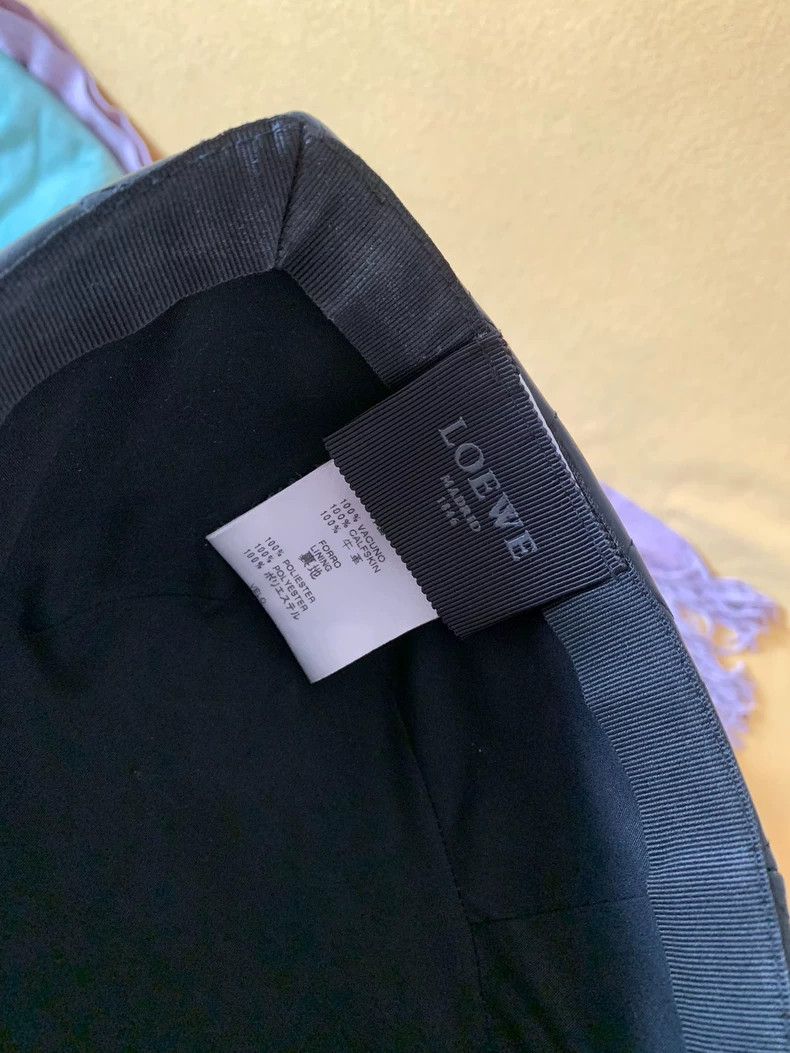 Loewe Loewe Black Leather Quilted Hat - dmc Size ONE SIZE - 9 Thumbnail