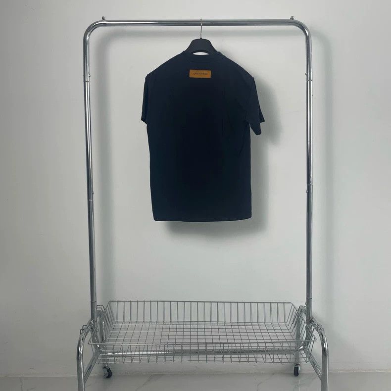 Louis Vuitton LV Black Embossed Short Sleeve T-Shirt - dmc Size US S / EU 44-46 / 1 - 3 Thumbnail