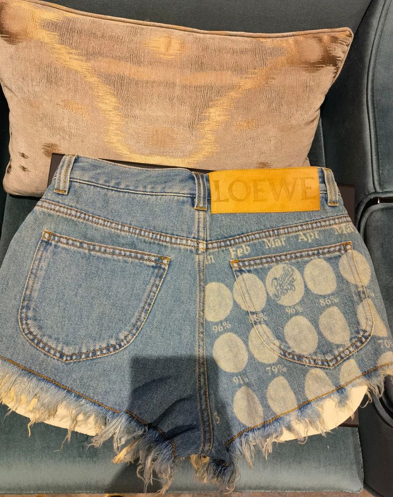 Loewe LOEWE Denim Moon Print Shorts - dmc Size US 34 / EU 50 - 2 Thumbnail