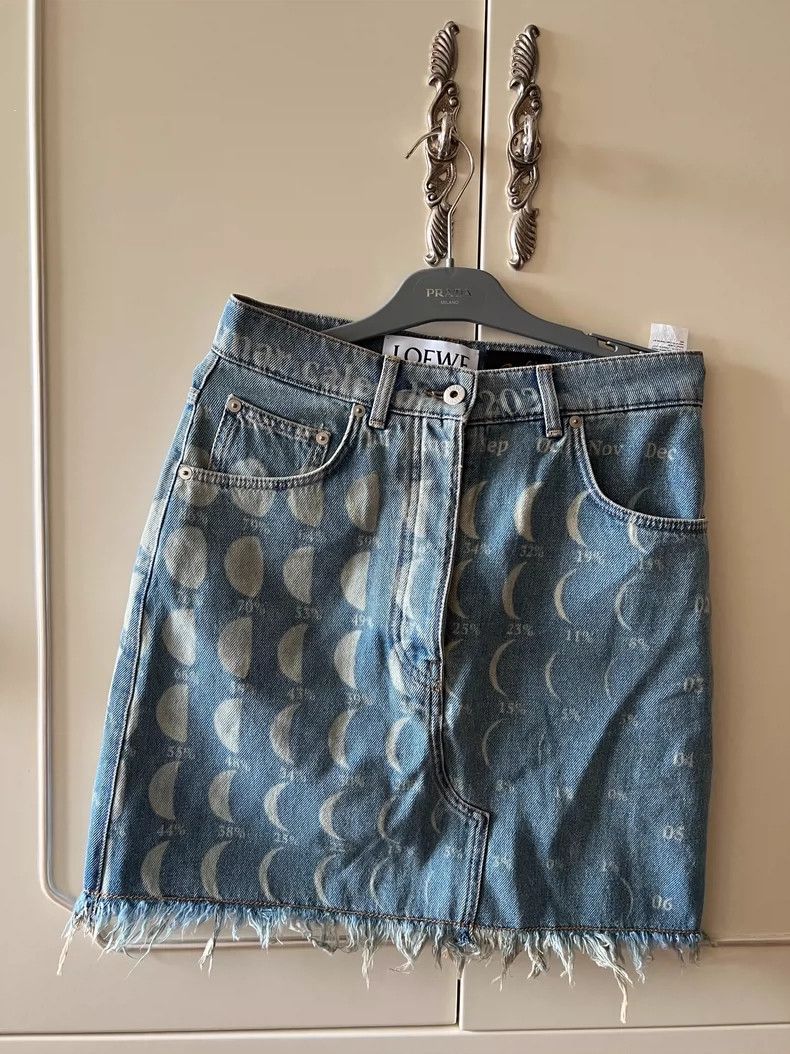 Loewe LOEWE High-Waist Denim Skirt - dmc Size US 36 / EU 52 - 2 Thumbnail