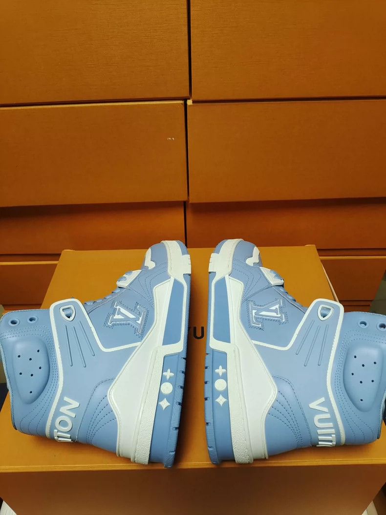 Louis Vuitton Louis Vuitton Trainer Blue White Sneakers - dmc Size US 8.5 / EU 41-42 - 6 Thumbnail