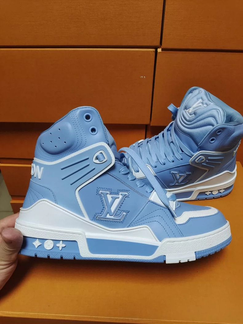 Louis Vuitton Louis Vuitton Trainer Blue White Sneakers - dmc Size US 8.5 / EU 41-42 - 2 Thumbnail