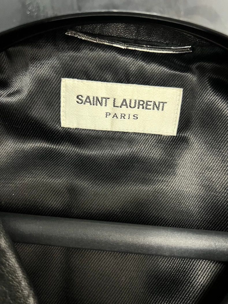 Saint Laurent Paris Saint Laurent Black Leather Biker Jacket - dmc Size US L / EU 52-54 / 3 - 3 Thumbnail