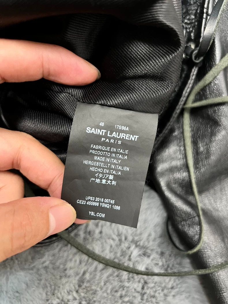 Saint Laurent Paris Saint Laurent Black Leather Biker Jacket - dmc Size US L / EU 52-54 / 3 - 5 Thumbnail