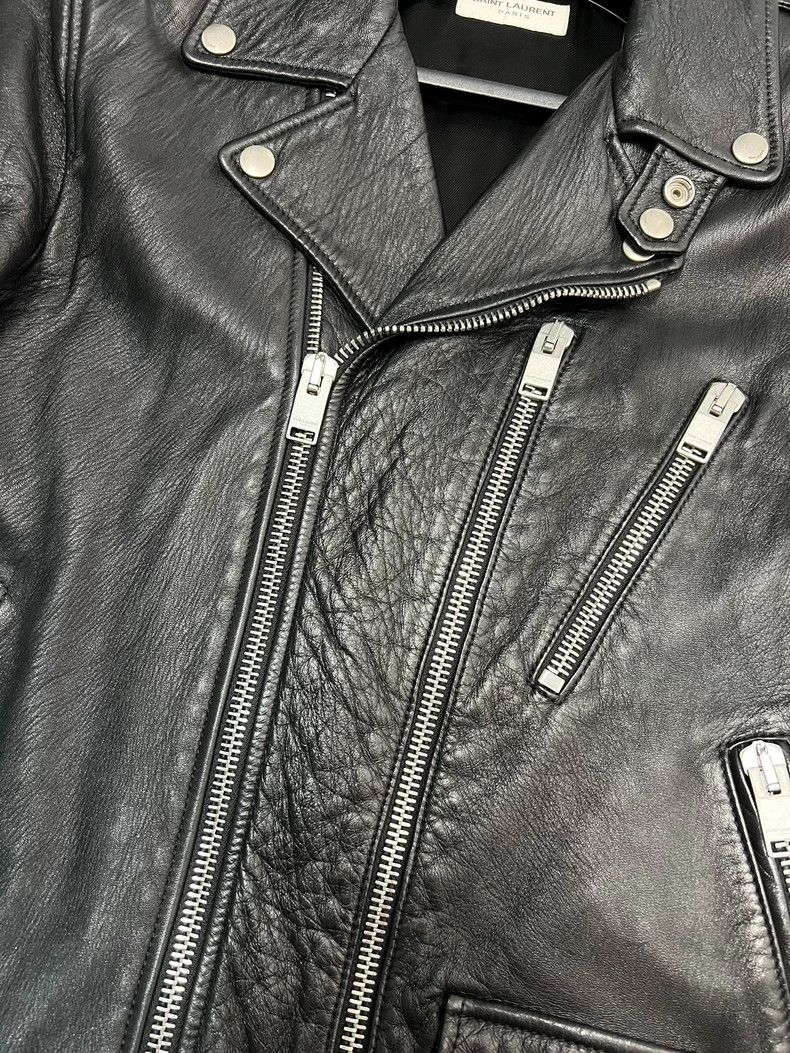 Saint Laurent Paris Saint Laurent Black Leather Biker Jacket - dmc Size US L / EU 52-54 / 3 - 4 Thumbnail