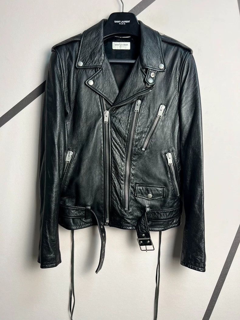 Saint Laurent Paris Saint Laurent Black Leather Biker Jacket - dmc Size US L / EU 52-54 / 3 - 2 Thumbnail