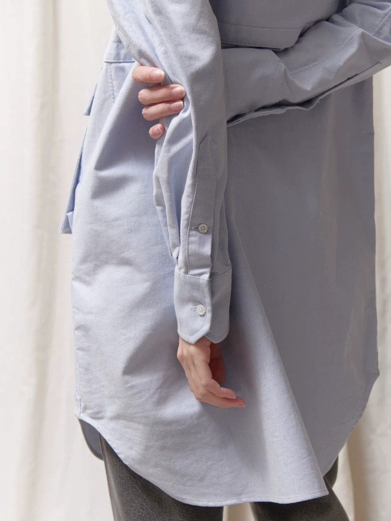 Thom Browne THOM BROWNE Blue Drawstring Shirt Dress - dmc Size US 38 / EU 54 - 6 Thumbnail