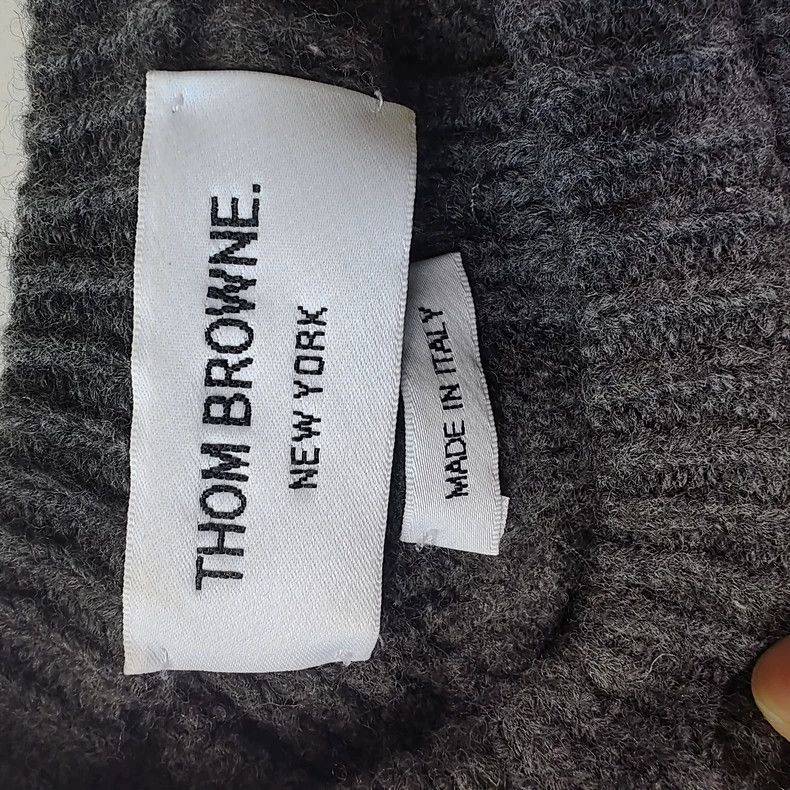 Thom Browne Thom Browne 4-Bar Logo Crewneck Sweater - dmc Size US M / EU 48-50 / 2 - 3 Thumbnail