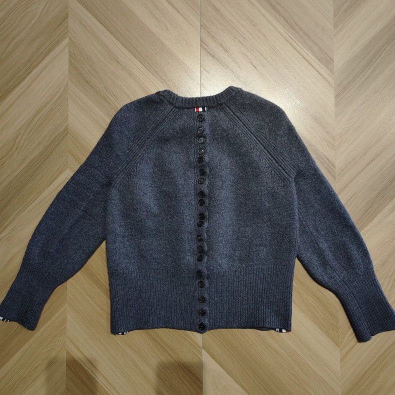 Thom Browne Thom Browne 4-Bar Logo Crewneck Sweater - dmc Size US M / EU 48-50 / 2 - 2 Thumbnail