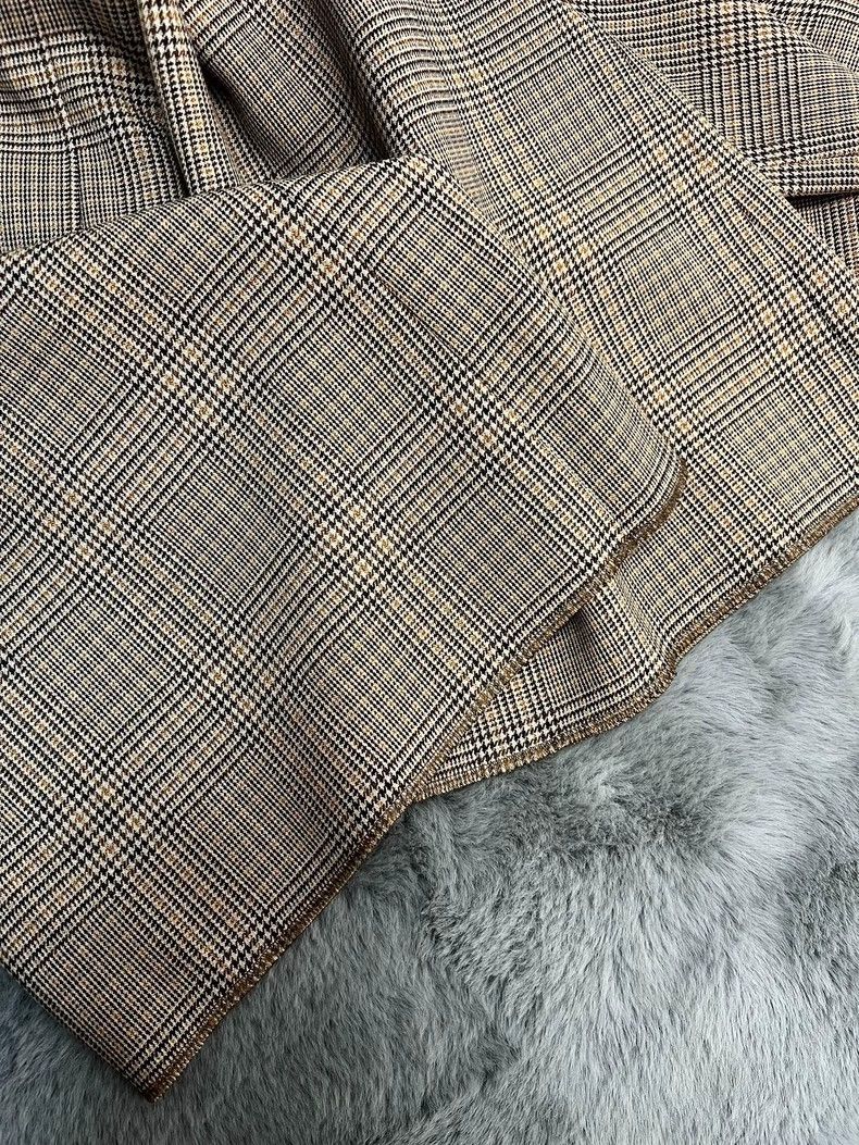 Celine Celine Beige Houndstooth Wool Flared Trousers - dmc Size US 34 / EU 50 - 6 Thumbnail