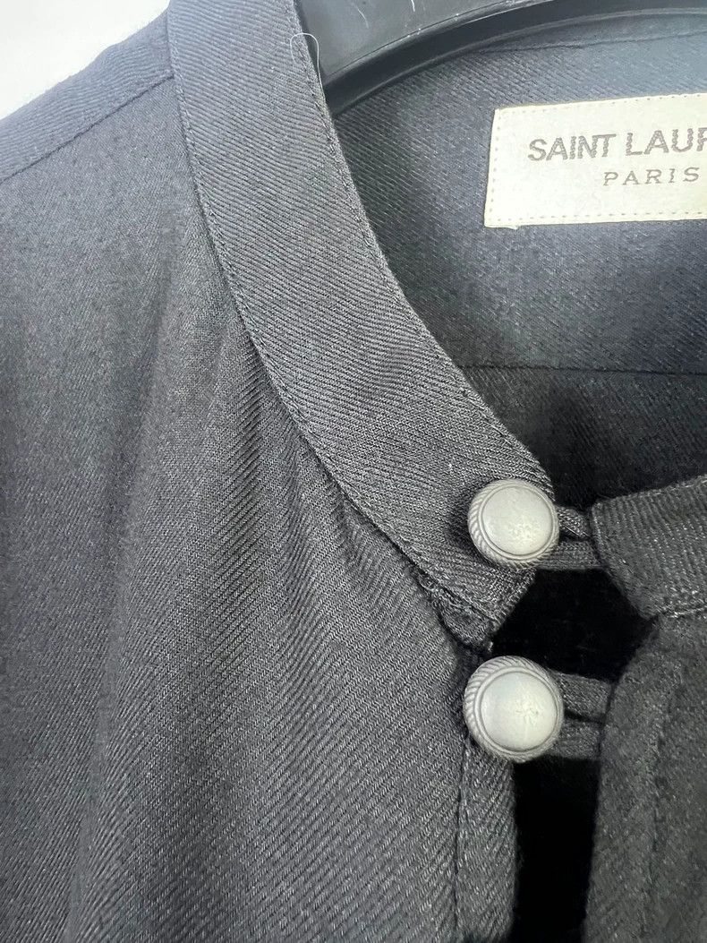 Saint Laurent Paris Saint Laurent Black Henry Collar Shirt - dmc Size US M / EU 48-50 / 2 - 3 Thumbnail