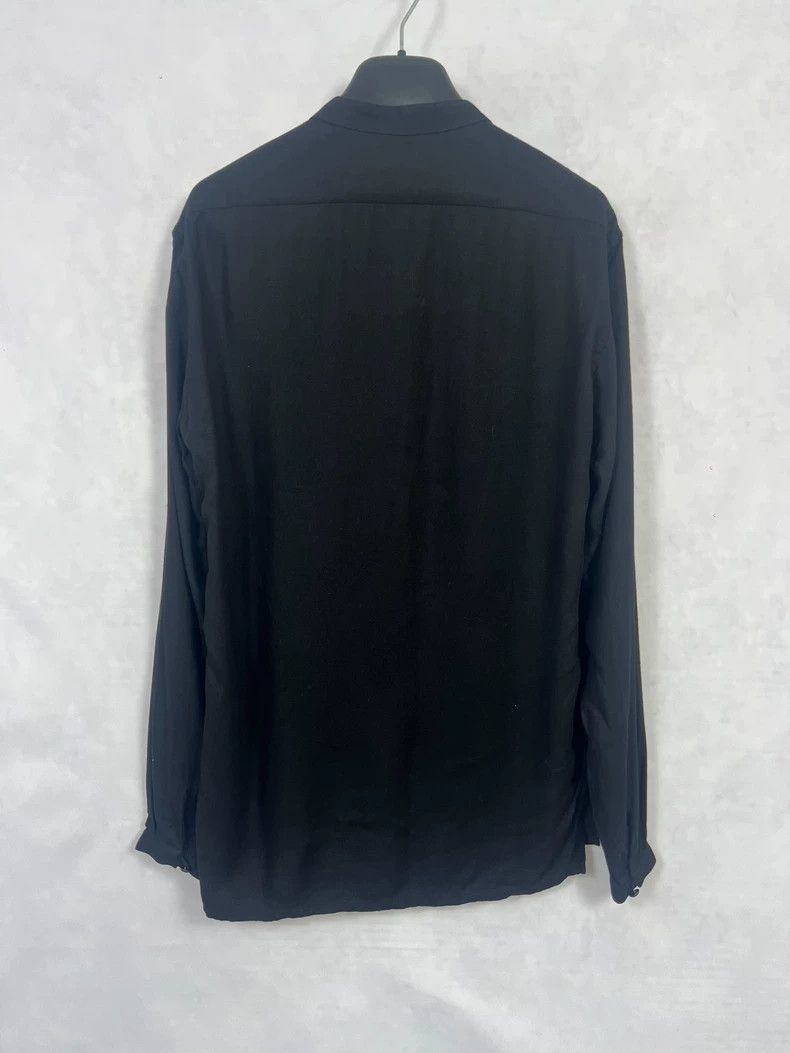 Saint Laurent Paris Saint Laurent Black Henry Collar Shirt - dmc Size US M / EU 48-50 / 2 - 2 Thumbnail